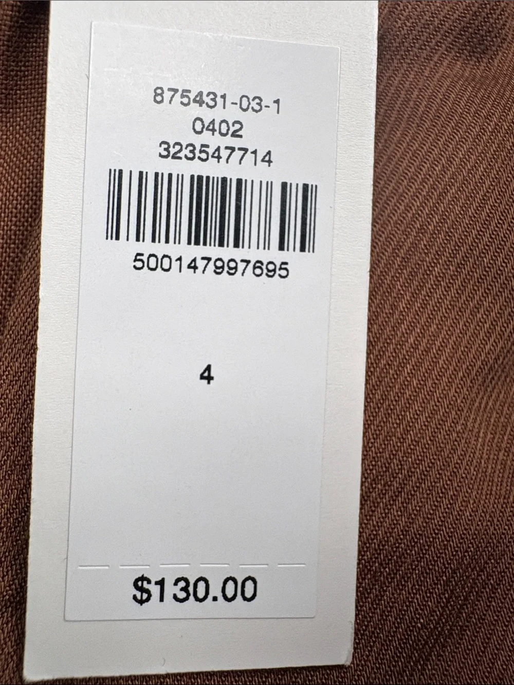 NWT Banana Republic High Rise Straight Utility Linen Viscose Cinnamon Pant Sz 4